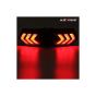 Allextreme EXHTILR Wireless Motorcycle Helmet LED Safety Light 4 Mode USB Charging Bike Turn Signal Warning Brake Lamp