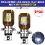 Allextreme H4 Projector LED Headlight Bulb White CREE LED Driving DRL Light for Motorcycle, Scooter, Car, Truck, ATV (9W, Pack of 1)