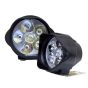 Allextreme EXG3FWW Imported 6 LED Fog Light White Light Waterproof Mirror Mount Driving Work Lamp for Motorcycles and Cars (10W, 2 PCS, 6 Months Warranty)