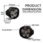 Allextreme EXL3FWS Universal LED Fog Light Driving Work Lamp for Bike Cars and Motorcycle (6 Led, 2Pcs With Switch)