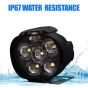 Allextreme EXL3FWS Universal LED Fog Light Driving Work Lamp for Bike Cars and Motorcycle (6 Led, 2Pcs With Switch)