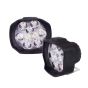 Allextreme EXL5FWW Imported 9 LED Fog Light Spot Beam Waterproof Heavy Duty Pod Driving Work Lamp for Motorcycle Bike Car and SUV (15W, White Light, 2 PCS, 6 Months Warranty)