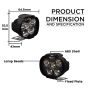 Allextreme EXL3FWW Imported 6 LED Fog Light Waterproof Pod Driving Spot Head Lamp for Bikes Cars and Motorcycle (10W, White Light, 2 PCS)