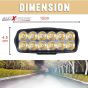 Allextreme EXL22SS Imported Universal 12 LED Fog Light Off/On Road Driving Work Lamp with 7/8 Inch Handlebar Switch for Bike Cars and Motorcycle (18W, White Light, 2 PCS)