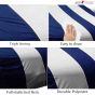 Allextreme D7005 Car Body Cover Compatible with Maruti Suzuki Dzire Custom Fit Dustproof UV Heat Resistant Indoor Outdoor Body Protection (Blue-Silver with Mirror)