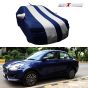 Allextreme D7005 Car Body Cover Compatible with Maruti Suzuki Dzire Custom Fit Dustproof UV Heat Resistant Indoor Outdoor Body Protection (Blue-Silver with Mirror)