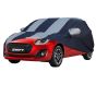 Allextreme SF7005 Car Body Cover Compatible with Maruti Suzuki Swift Custom Fit Dustproof UV Heat Resistant Indoor Outdoor Body Protection (Blue & Silver with Mirror)