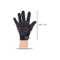 Allextreme EXSTO7 Unisex Anti-Slip Polyester Full Finger Gloves with Microfiber Cleaning Towel for Weight Lifting, Riding, Fitness & Outdoor Acivity (XL, Black)