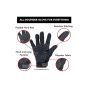 Allextreme EXSTO7 Unisex Anti-Slip Polyester Full Finger Gloves with Microfiber Cleaning Towel for Weight Lifting, Riding, Fitness & Outdoor Acivity (XL, Black)