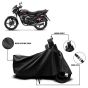 Allextreme EXRCUB Bike Body Cover Compatible with Royal Enfield Rain Dust Water Resistant for Indoor Outdoor Protection Universal (Black)