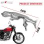 AllExtreme EXJMEC1 Universal Motorcycle Styling Jagaur Model Silver Plated Metal Mudguard Front Hood Bonnet Emblem for Bikes and Cars