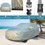 Allextreme I7007 100% Tested Waterproof Car Body Cover Compatible with Hyundai Elite i20 Custom Fit Dustproof UV Heat Resistant Indoor Outdoor Body Protection (Reflective Silver with Mirror)2