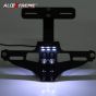 AllExtreme EXNPBL9 Universal Adjustable Motorcycle Number License Plate Aluminum Alloy Holder Mount Bracket for All Bikes (Black)