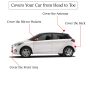 Allextreme I7005 Car Body Cover Compatible with Hyundai Elite i20 Custom Fit Dustproof UV Heat Resistant Indoor Outdoor Body Protection (Blue-Silver with Mirror)