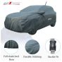 Allextreme BN7004 Car Body Cover Compatible with Maruti Suzuki Baleno Custom Fit Dustproof UV Heat Resistant Indoor Outdoor Body Protection (Grey with Mirror)
