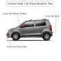 Allextreme W7005 Car Body Cover Compatible with Maruti Suzuki Wagon R Custom Fit Dustproof UV Heat Resistant Indoor Outdoor Body Protection (Blue-Silver with Mirror)