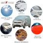 Allextreme W7007 100% Tested Waterproof Car Body Cover Compatible with Maruti Suzuki Wagon R Custom Fit Dustproof UV Heat Resistant Indoor Outdoor Body Protection (Reflective Silver with Mirror)