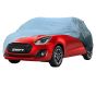 Allextreme SF7001 Car Body Cover Compatible with Maruti Suzuki Swift Custom Fit Dustproof UV Heat Resistant Indoor Outdoor Body Protection (Grey Without Mirror)