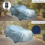 Allextreme BN7001 Car Body Cover Compatible with Maruti Suzuki Baleno Custom Fit Dustproof UV Heat Resistant Indoor Outdoor Body Protection (Grey Without Mirror)