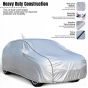 Allextreme TC7007 100% Tested Waterproof Car Body Cover Compatible with Toyota Innova Crysta Custom Fit Dustproof UV Heat Resistant Indoor Outdoor Body Protection (Reflective Silver with Mirror)