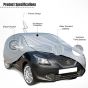 Allextreme TC7007 100% Tested Waterproof Car Body Cover Compatible with Toyota Innova Crysta Custom Fit Dustproof UV Heat Resistant Indoor Outdoor Body Protection (Reflective Silver with Mirror)