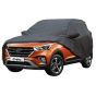 Allextreme HC7004 Car Body Cover Compatible with Hyundai Creta Custom Fit Dustproof UV Heat Resistant Indoor Outdoor Body Protection (Grey with Mirror)