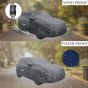 Allextreme HC7004 Car Body Cover Compatible with Hyundai Creta Custom Fit Dustproof UV Heat Resistant Indoor Outdoor Body Protection (Grey with Mirror)