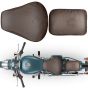 Allextreme EXPSC03P PU Leather Split Motorcycle Seat Cover Anti Slip Design Super-Soft Advanced Stitching Water Resistant Compatible with Royal Enfield Classic 350 (Brown)
