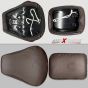 Allextreme EXPSC03P PU Leather Split Motorcycle Seat Cover Anti Slip Design Super-Soft Advanced Stitching Water Resistant Compatible with Royal Enfield Classic 350 (Brown)