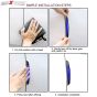 AllExtreme EXCDP1B 4 Pcs Car Reflective Door Protector Anti-Scratch Strip Warning Reflector Night Decal Sticker (Blue)