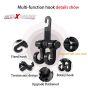 AllExtreme EXCSHB2 Car Seat Back Hook Headrest Hanger Clip Holder forBag Purse Cloth & Grocery (2 Hook)