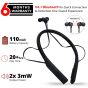 Allextreme MK-32 Wireless Neckband Stereo Earphone Bluetooth Headphone with Mic for Bikers Sports Riders (Random Colour)