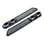 AllExtreme EX3DCR2 Car Double Cylinder Exhaust Sticker 3D Simulation Grid Tail Pipe Rear Bumper Vent Fender Styling Decal for All SUVs (2 Pcs)