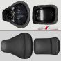 Allextreme Motorcycle Seat Cover PU Leather Anti Skid Split Water-Resistant Bike Cushion Compatible with All Motorcycles (Black, Model-8)