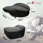 Allextreme Motorcycle Seat Cover PU Leather Anti Skid Split Water-Resistant Bike Cushion Compatible with All Motorcycles (Black, Model-8)