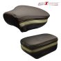 Allextreme EXPSC03P PU Leather Front & Back Bike Seat Cover Motorcycle Cushion Coverage Durable Stitching with Easy Installation - (Brown & Beige)