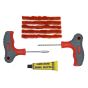 AllExtreme EXTPNK4 4 in 1 Universal Tubeless Tyre Puncture Repair Kit Puncher Patch Tools (T Handle Grips + 5 Repair String Plugs + Rubber Solution)