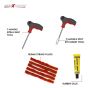 AllExtreme EXTPNK4 4 in 1 Universal Tubeless Tyre Puncture Repair Kit Puncher Patch Tools (T Handle Grips + 5 Repair String Plugs + Rubber Solution)