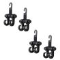 AllExtreme EXCSHB4 Car Seat Back Hook Headrest Hanger Clip Holder for Bag Purse Cloth & Grocery (4 Pcs)