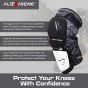 AllExtreme EXV-MKW2 Knee Guard Adjustable Breathable Unisex Feet Protector Armor Pads for Motorcycle Racing Bike Riding (Set of 2, White)