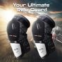 AllExtreme EXV-MKW2 Knee Guard Adjustable Breathable Unisex Feet Protector Armor Pads for Motorcycle Racing Bike Riding (Set of 2, White)