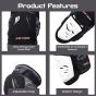AllExtreme EXV-MKW2 Knee Guard Adjustable Breathable Unisex Feet Protector Armor Pads for Motorcycle Racing Bike Riding (Set of 2, White)