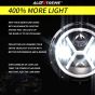 Allextreme EX989H2 7 Inch Full Ring Round LED Headlight with Hi/Low Beam and Angel Eye Lamp Compatible with Royal Enfield Bullet, Harley Davidson Jeep Wrangler