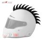 AllExtreme EXHSH01 Cuttable Rubber Mohawk Spikes Helmet Accessory Headwear Decor Accessories for Riding (Black)