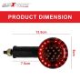 Allextreme EXSTLA2 Universal Super Bright Turn Signal Indicator Light Bike Front/Rear Side Indicator Blinker Bulb for Motorcycles & Bikes (12V, Yellow & Red, 2 PCS)