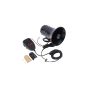AllExtreme EXBE-100W Warning Alarm Electric Horn Car Emergency Siren 7 Sound PA Loudspeaker System with Handheld Microphone Amplifier