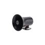 AllExtreme EXBE-100W Warning Alarm Electric Horn Car Emergency Siren 7 Sound PA Loudspeaker System with Handheld Microphone Amplifier