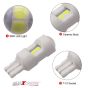 Allextreme EXF10L2 Universal T10 6 LED Parking Light COB Super Bright Interior Pilot License Plate Dome Indicator Lamp Bulb for Car Bike and Motorcycle (2W, White, 2 PCS)