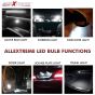 Allextreme EXF10L2 Universal T10 6 LED Parking Light COB Super Bright Interior Pilot License Plate Dome Indicator Lamp Bulb for Car Bike and Motorcycle (2W, White, 2 PCS)