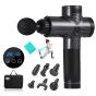 AllExtreme MG-01 Battery Powered Massage Gun Portable Vibration Muscle Body Massager with 4 Heads, LCD, Touch Button & 20 Adjustable Speed Vibrator for Neck, Leg, Hand & Back, Multicolor